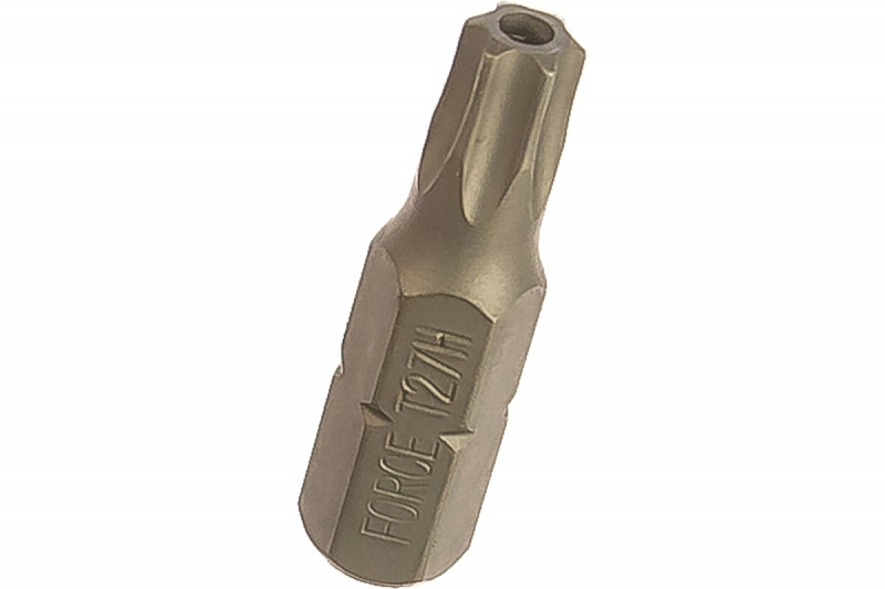 1272527 Бита 1/4" TORX  Т27Н с отверстием L=25мм. FORCE 1