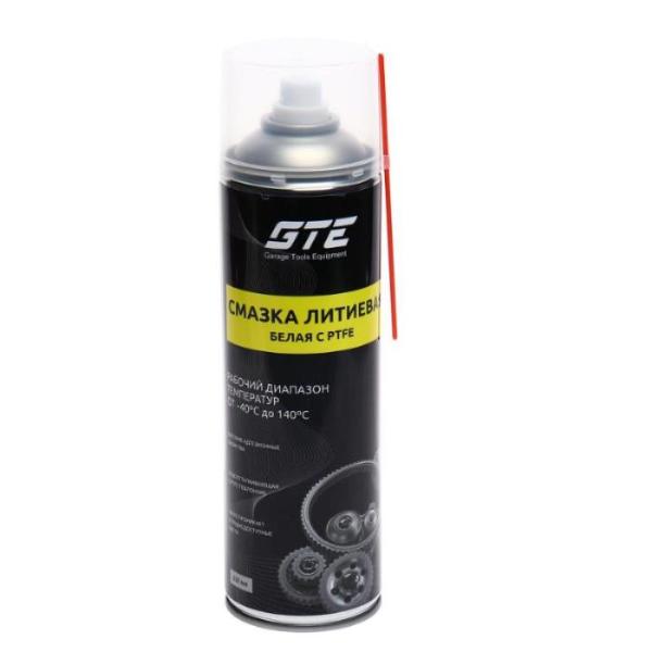 CT650 Смазка литиевая белая грязеотталкивающая 650мл. с PTFE аэрозоль GTE 1