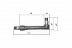 2081 Ручка Г-образная с комплектом бит 1/4"  TORX с отверстием 8пр.  FORCE 3