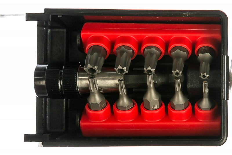 21113T Набор бит 1/4" TORX с отверстием 11пр.  FORCE 1