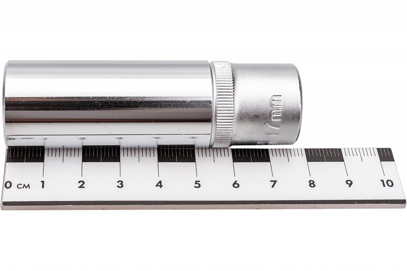 5457717 Головка 1/2" удлиненная 6-ти гранная 17мм. L=77мм. FORCE 3