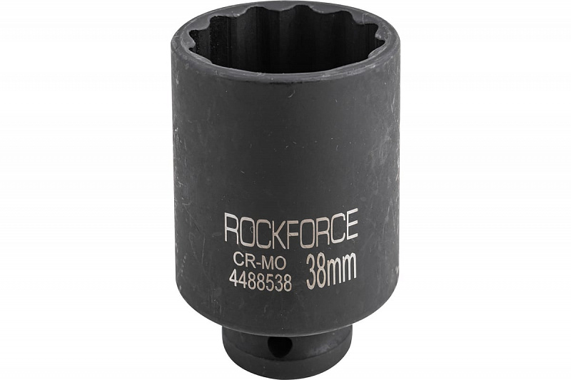 RF-4488538 Головка 1/2" 12-ти гранная ударная удлиненная 38мм. L=80мм. ROCKFORCE 1