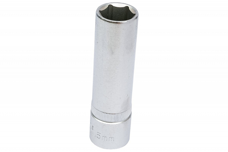 5457715 Головка 1/2" удлиненная 6-ти гранная 15мм. L=77мм. FORCE 3