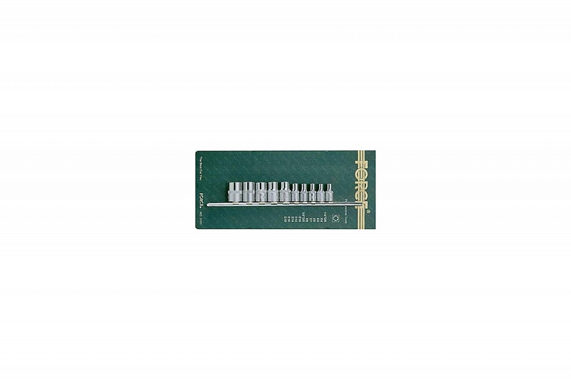 3101 Набор головок Е-профиль 10пр. (1/4" с Е4 по Е8), (3/8" с Е10 по Е18)  FORCE 1