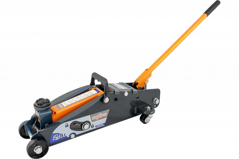OHT225C Домкрат подкатной 2.5 т. с фиксатором в кейсе, 140-387 мм OMBRA 1