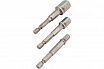 ER-9313 Набор адаптеров под головки 1/2"(75мм) 1/4"(65мм) 3/8"(65мм) 6-гранные для шуруповерт ЭВРИКА 3