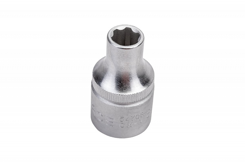 54708 Головка 1/2" 6-ти гранная для сорванных гаек 8мм. "Super Lock" FORCE 3