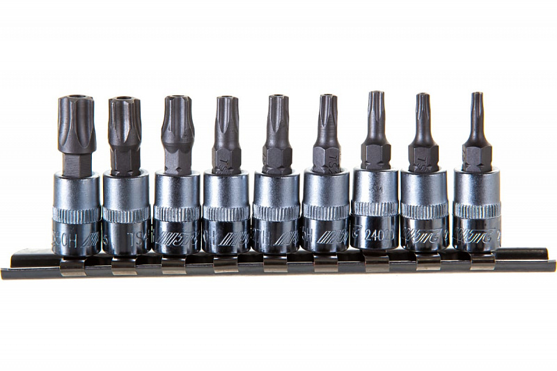 JTC-3303 Набор головок 1/4" со вставкой TORX 5-ти гранных TS10H-TS50H 9шт. JTC  4
