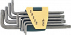 5098LT Набор ключей TORX Г-образных Т10-Т50 длинных с отверстием 9пр. FORCE 1