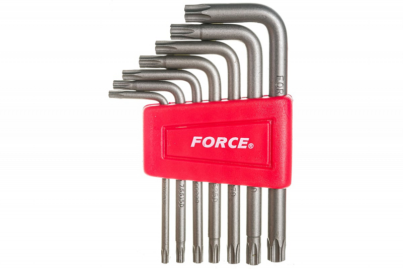 5071 Набор ключей TORX  Г-образных Т10-Т40 7пр. FORCE 5