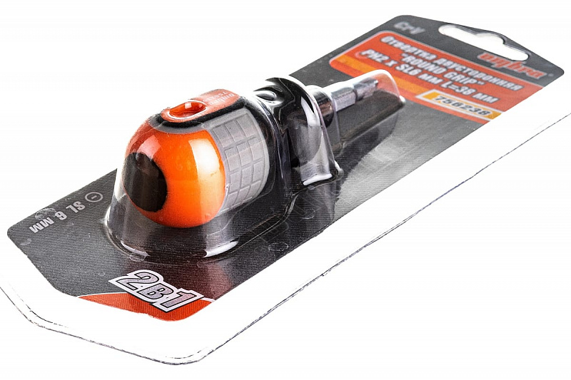 756238 Отвертка стержневая двусторонняя ROUND GRIP, PH2, SL6x38мм. OMBRA 3
