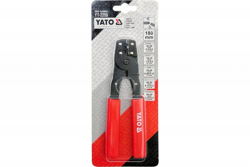 2255 Пассатижи для спрессовки клемм (1 функции) YATO 3