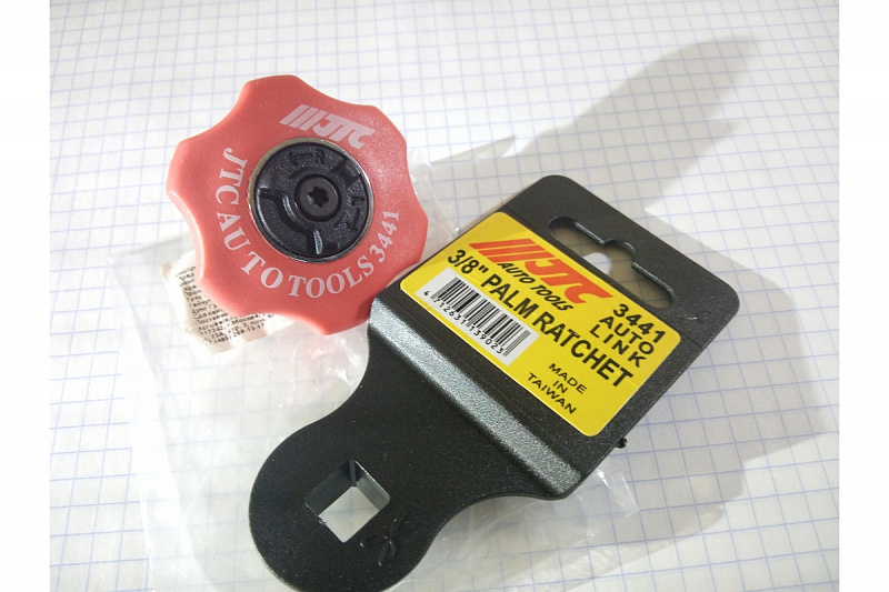 JTC-3441 Трещотка 3/8" мини 72 зубца  длина 27мм, диаметр 48мм. JTC  6