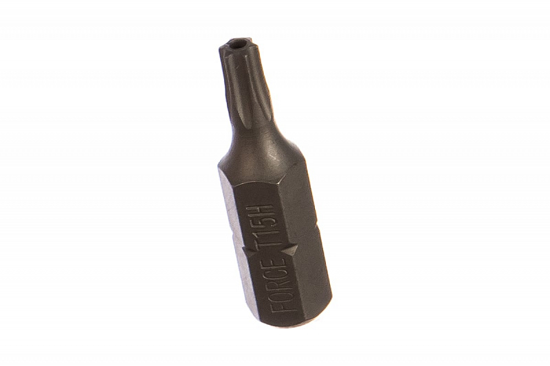 1272515 Бита 1/4" TORX  Т15Н с отверстием L=25мм. FORCE 1