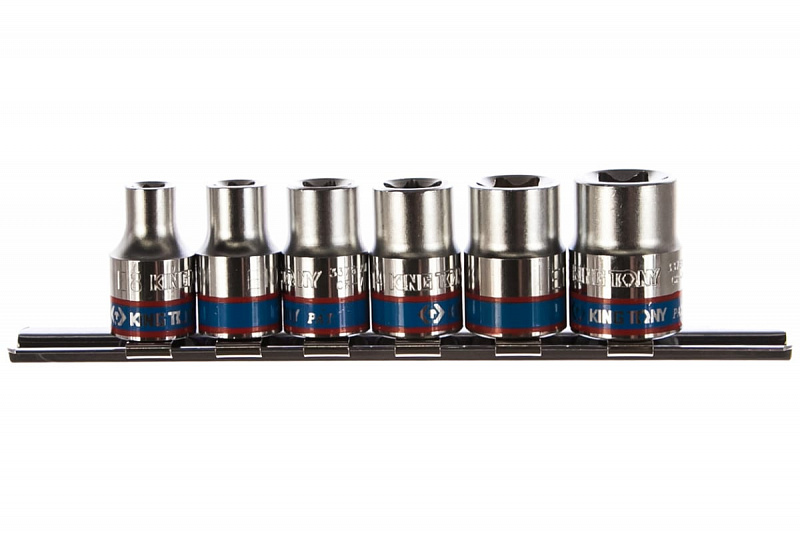 3106PR Набор головок 3/8"  Е-профиль 6пр. (Е8-Е18) KING TONY 1