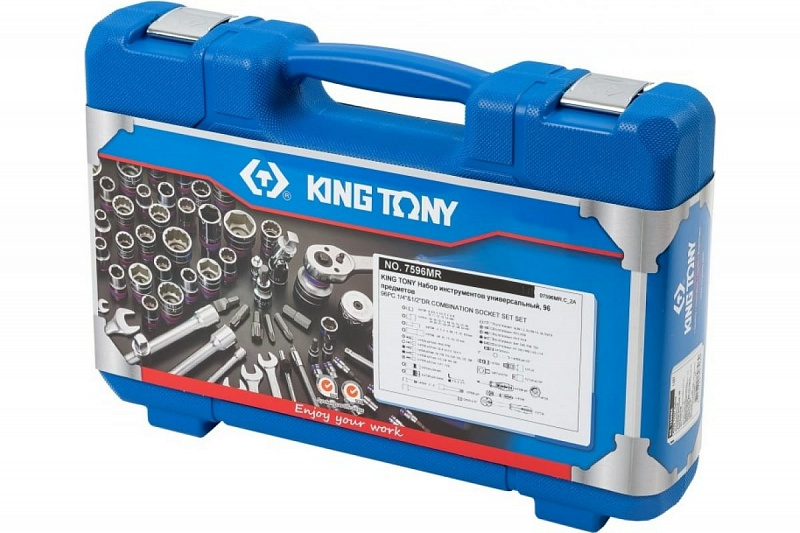 7596MR Набор инструмента 1/4" & 1/2"  96пр. KING TONY 4