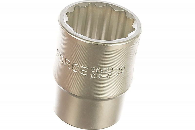 56930 Головка 3/4" короткая 12-ти гранная 30мм. FORCE 1