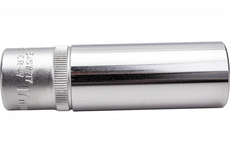 5457717 Головка 1/2" удлиненная 6-ти гранная 17мм. L=77мм. FORCE 2
