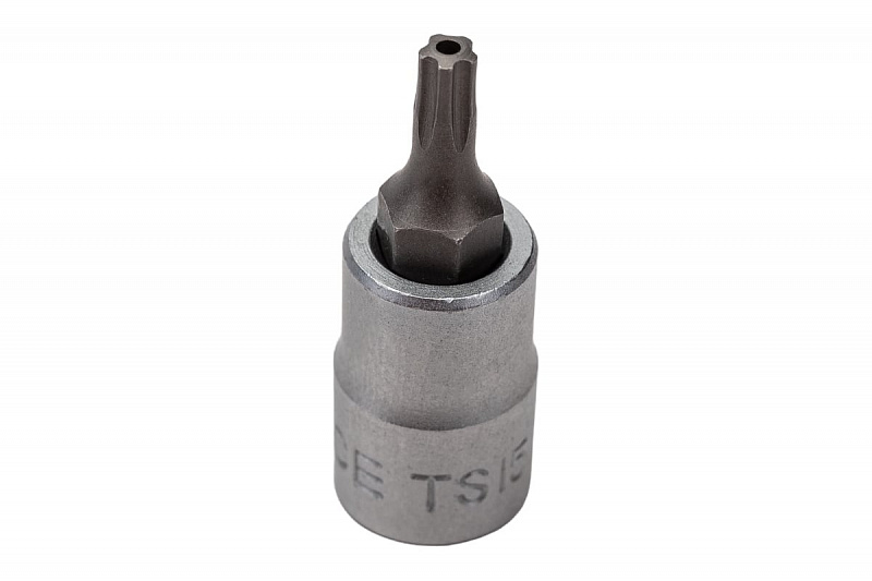 32F3215 Головка 1/4'' со вставкой TORX 5-ти лучевая с отверстием TS15  L=32мм. FORCE 2