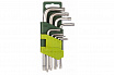 563090 Набор ключей Г-обр TORX  9шт. коротких (Т10,Т15,Т20,Т25,Т27,Т30,Т40,Т45,Т50)  Дело техники 2