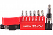 2081 Ручка Г-образная с комплектом бит 1/4"  TORX с отверстием 8пр.  FORCE 1